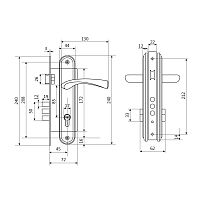 БУЛАТ ЗВ4-3.03.07 НОМОС титан  5 перф.кл. Замок врезной с/руч (12)