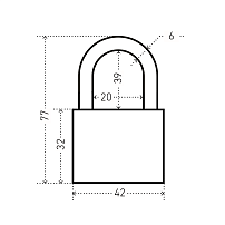 АЛЛЮР ВС1Ч- 364ПД ОРАНЖЕВЫЙ 5 кл. d6мм дл.дужка Замок навесной (72,12)
