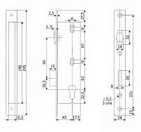 Гардиан PROFI 45.11Р.24 б/о без ц/м с ролик ЗЩ Замок врезной б/руч (15)