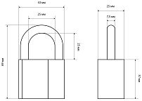 СТАНДАРТ AL-750 d7,5мм ЕВРОПАКЕТ Замок навесной (120,30,15) СТАНДАРТ AL-750 d7,5мм ЕВРОПАКЕТ Замок навесной (120,30,15)