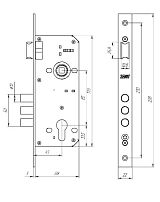 Д-град Зенит ЗВ4-85.3 хром м/о 85 мм Замок врезной с/руч (10) Д-град Зенит ЗВ4-85.3 хром м/о 85 мм Замок врезной с/руч (10)