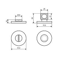 Сантехническая завертка к ручкам ALLUR ART COLLECTION BK-R4 MSC(72160) итал. матовый хром (100,10) Сантехническая завертка к ручкам ALLUR ART COLLECTION BK-R4 MSC(72160) итал. матовый хром (100,10)