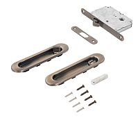 Ручки с замком для раздвижных дверей TIXX бронза ант. SDH-BK 501 AB (50)