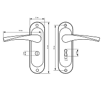 СТАНДАРТ ручка для защелки PH 103/50 R SN правая мат.никель с фиксацией Комплект ручек (30) СТАНДАРТ ручка для защелки PH 103/50 R SN правая мат.никель с фиксацией Комплект ручек (30)