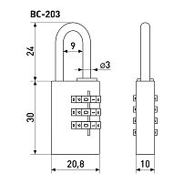 Soller ВС203 кодовый Замок навесной (144,12)