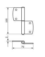 Домарт врезная ПВ2-100 б/п Петля (50)