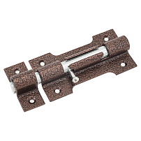 С-Пб Засов накладной основной с круг.ригелем медь (35) С-Пб Засов накладной основной с круг.ригелем медь (35)