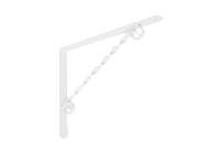 Кронштейн фигурный Домарт мод.3 (250*200) белый (10) НОВИНКА