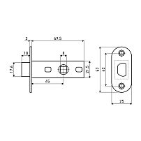 АЛЛЮР АРТ L45-8-R BL матовый черный B2B пакет планка 25мм Защёлка (100) АЛЛЮР АРТ L45-8-R BL матовый черный B2B пакет планка 25мм Защёлка (100)