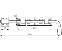 Засов Домарт гаражный ЗГ-600 мод.2 черный d-16мм (5) Засов Домарт гаражный ЗГ-600 мод.2 черный d-16мм (5)