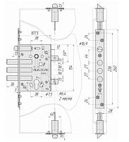 Крит ЗВ-7РМП-006-Хп противопожар.торц. защелки, б/о, м/о 85мм, арт.00049 Замок врезной тяж.(10) Крит ЗВ-7РМП-006-Хп противопожар.торц. защелки, б/о, м/о 85мм, арт.00049 Замок врезной тяж.(10)