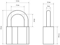СТАНДАРТ AL-760 d9мм ЕВРОПАКЕТ Замок навесной (120,30,15)
