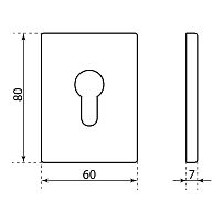 Накладка для ц/м (пара) БУЛАТ НДЦ 02.04 ФЕРОНА хром (10,100)