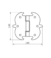 Домарт Петля фигурная 130х140 кованая СУЗДАЛЬ черный (30) 