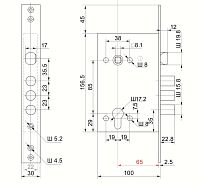 Рязань G 4-3/85Г "BORDER" без ЦМ 79060 Замок врезной тяж.(12) Рязань G 4-3/85Г "BORDER" без ЦМ 79060 Замок врезной тяж.(12)