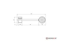 Рязань ЗВ D 8-8 т "BORDER" 70926 б/о Замок врезной тяж (30)  Рязань ЗВ D 8-8 т "BORDER" 70926 б/о Замок врезной тяж (30)