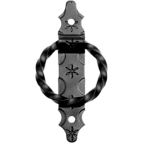 Домарт РК 110 мод.1 кованая серия Ярославль (черная) Ручка-кольцо (10)