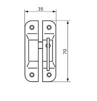 Завертка форточная Домарт черный (50) 
