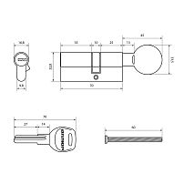 АЛЛЮР HD FG 70-5К CP (40х30G) хром перф.кл/верт Цилиндровый механизм (50,10)
