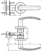 Д-град Зенит ЗЩ2.08 бронза Защелка дверная (30) 