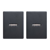 Накладка для сув/м (пара) БУЛАТ НДС 02.02 ФЕРОНА  матовый черный (10,100)