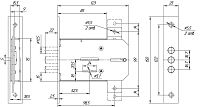 Балашиха ЗВ8 852.1.0  3 кл. трехриг. б/о, с/т Замок врезной б/руч (20)