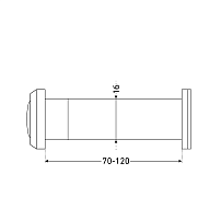 АЛЛЮР ГДШ-5 БШт 70-120мм d=16мм золото Глазок дверной  (300,12)