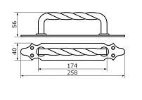 Домарт  мод.4 (250мм) черная Ручка-скоба декоративная (10)