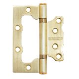 АЛЛЮР 100х75 2BB SBP КОРОБКА 2,5мм мат.латунь Петля накладная без врезки 2 шт (50,10)