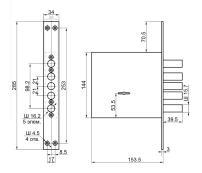 Рязань ЗВ 8-8 К.5/15 + торц.планка б/о б/упак. кл 102 мм BORDER 71601 Замок врезной тяж (10)