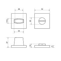 Сантехническая завертка к ручкам АЛЛЮР АРТ КОЛОР BK-S2 LY(C6200) песочный (50,5)