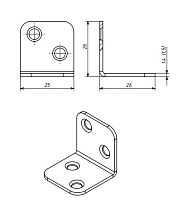Уголок Кунгур меб 26х26х25х1,5 цинк (800,600,100,10!!!) Уголок Кунгур меб 26х26х25х1,5 цинк (800,600,100,10!!!)
