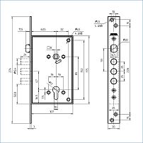 Балашиха ЗВ7 718.0.0 антипаника м/о 85 мм, б/о, без ц/м, Замок врезной тяж (10)