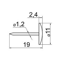 Soller гвоздики бронза в коробке (100) 