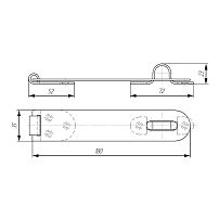Накладка дверная Киров Секрет НД-180 бронза (40,10!!!)