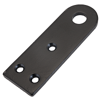 Домарт Проушина усиленная прямая 120*40 (толщ. 5мм) черный d 15мм (50) 