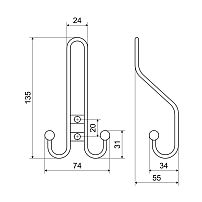 Крючок-вешалка №12 ХРОМ Упакованная (30) Крючок-вешалка №12 ХРОМ Упакованная (30)