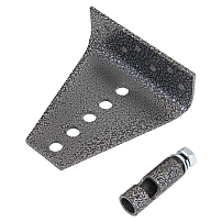 Кронштейн для крепления без сварки доводчика тёмн.серебро. Doorstop 