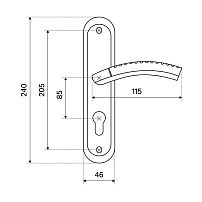 АЛЛЮР 132-1 85 мм GP латунь Комплект ручек (20)