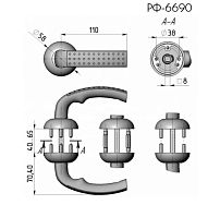 Крит РФ-6690А-Бр бронза (подходит для А8) арт.04908 Комплект ручек (20)