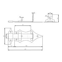 Засов Киров Секрет ЗД-14 а/бронза с/проушиной (25) Засов Киров Секрет ЗД-14 а/бронза с/проушиной (25)