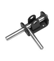 Засов Домарт воротный с проушиной (75) 140мм черный d-13мм (10)