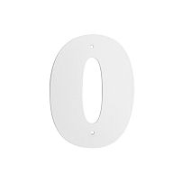 Цифра дверная Пермь "0" белая 60 мм 