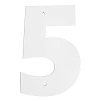 Цифра дверная Пермь "5" белая 140 мм Цифра дверная Пермь "5" белая 140 мм