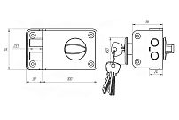 Д-град Зенит ЗН1-3-1 Медь Замок накладной (16) Д-град Зенит ЗН1-3-1 Медь Замок накладной (16)