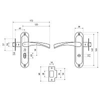 СТАНДАРТ ЗЩД 103/50 R SN правая мат.никель с фиксацией Защёлка (30)