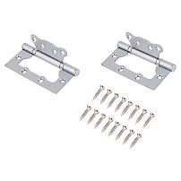 АЛЛЮР 100х75 2BB SCP КОРОБКА 2,5мм мат.хром Петля накладная без врезки 2 шт (50,10)