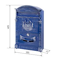 Ящик почтовый АЛЛЮР №4010В антик синий (5) Ящик почтовый АЛЛЮР №4010В антик синий (5)
