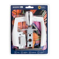 АЛЛЮР АРТ "ОСКАР" W+L45-8 W (13110/S45) матовый белый Комплект ручка и защелка (20)