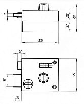 С-Пб Балтика -2 с/защел  Замок накладной (12)